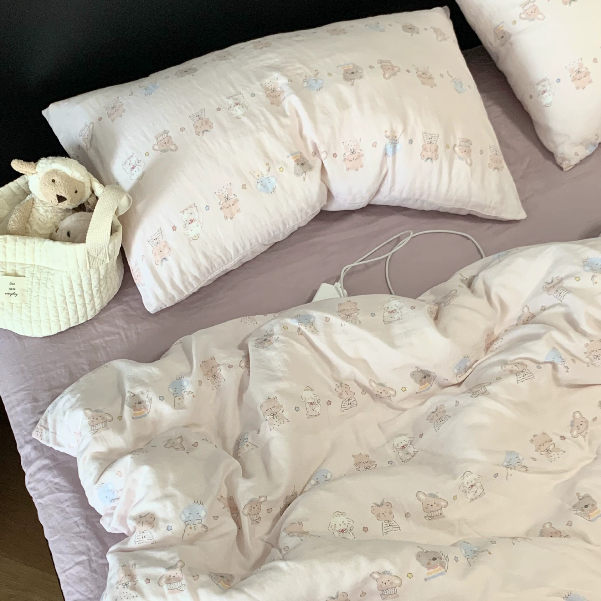 Cotton double-layer gauze fresh duvet cover