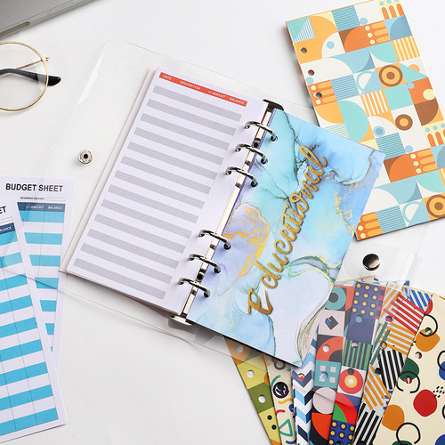 Cross-border foreign trade budget card pattern with holes cash plan consumer card budget German letter letter paper printing