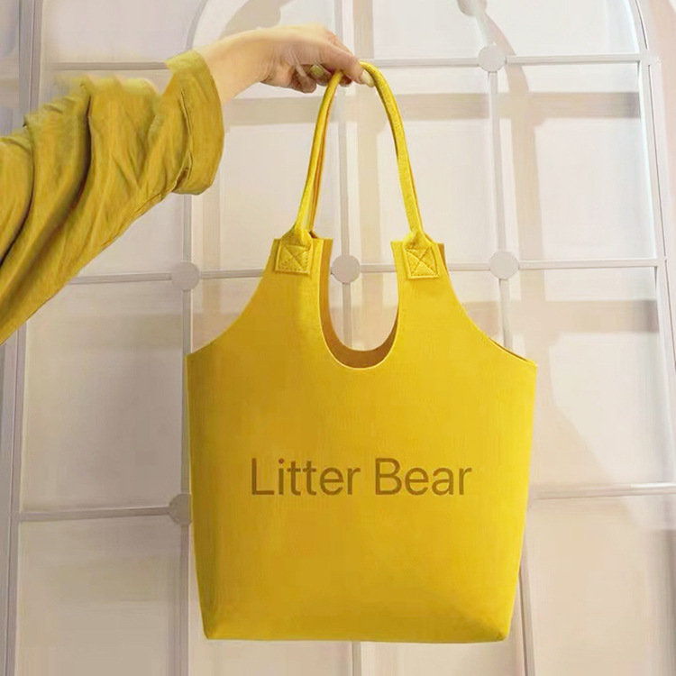 メーカー卸売フェルトバッグファッションシンプルショッピングバッグフェルト大容量ハンドバッグシングルショルダー手持ちフェルトバッグ|undefined