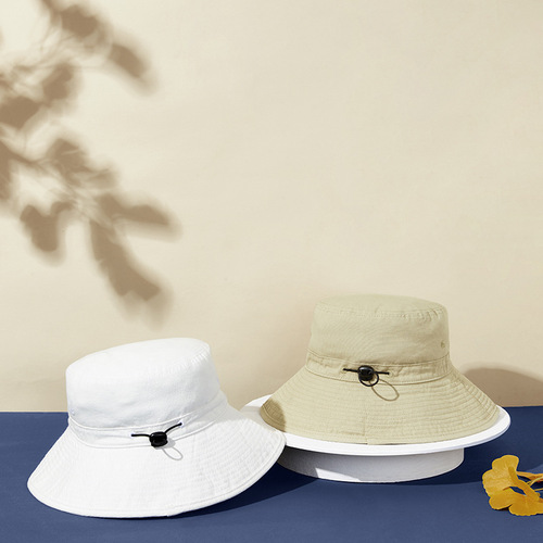2024 Spring and Summer New Bucket Fisherman Hat Outdoor Sun Hat Tea Picking Sun Hat Women's Fishing Hat Sun Basin Hat