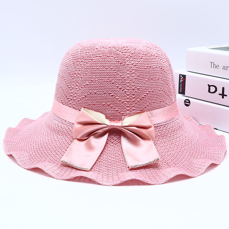 Nuevo sombrero de paja para mujer, sombrero de playa junto al mar, sombrero para el sol de verano de moda salvaje, protector solar, sombrero para el sol de protección UV