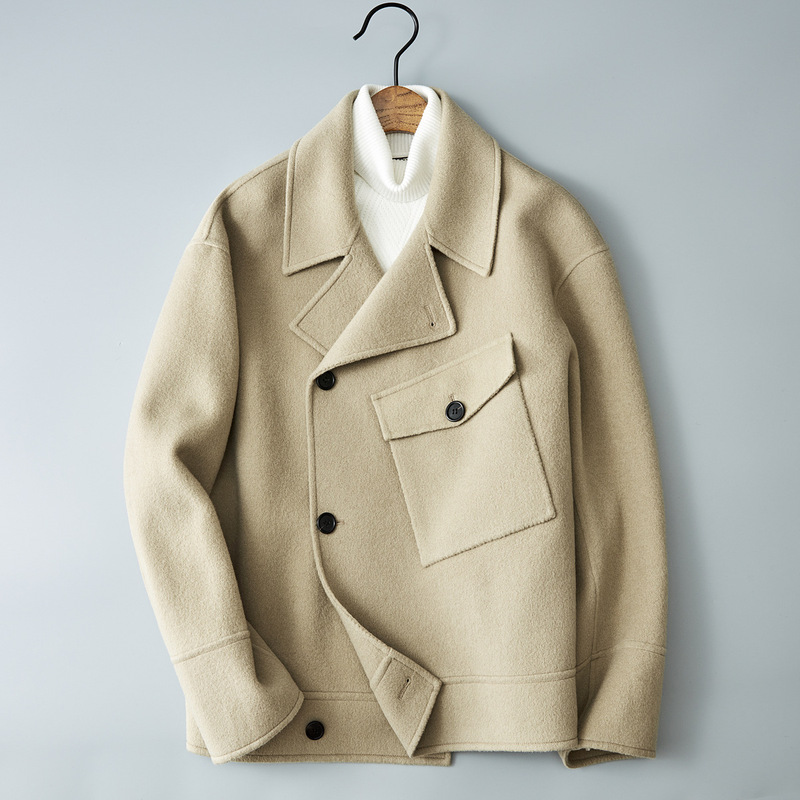 2025 Autumn New Youth Korean Style Casual Jacket Suit Collar Short Jacket Double-Sided Wool 2031P460 Control 759