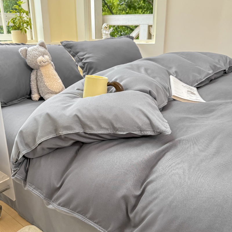 cinza escuro cinza prateado / 1,2m [capa de edredão 150*200cm, lençol 160*230cm, fronha 48*74cm] conjunto de três peças
