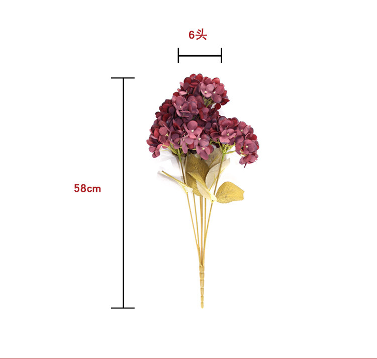 复古6头油画绣球