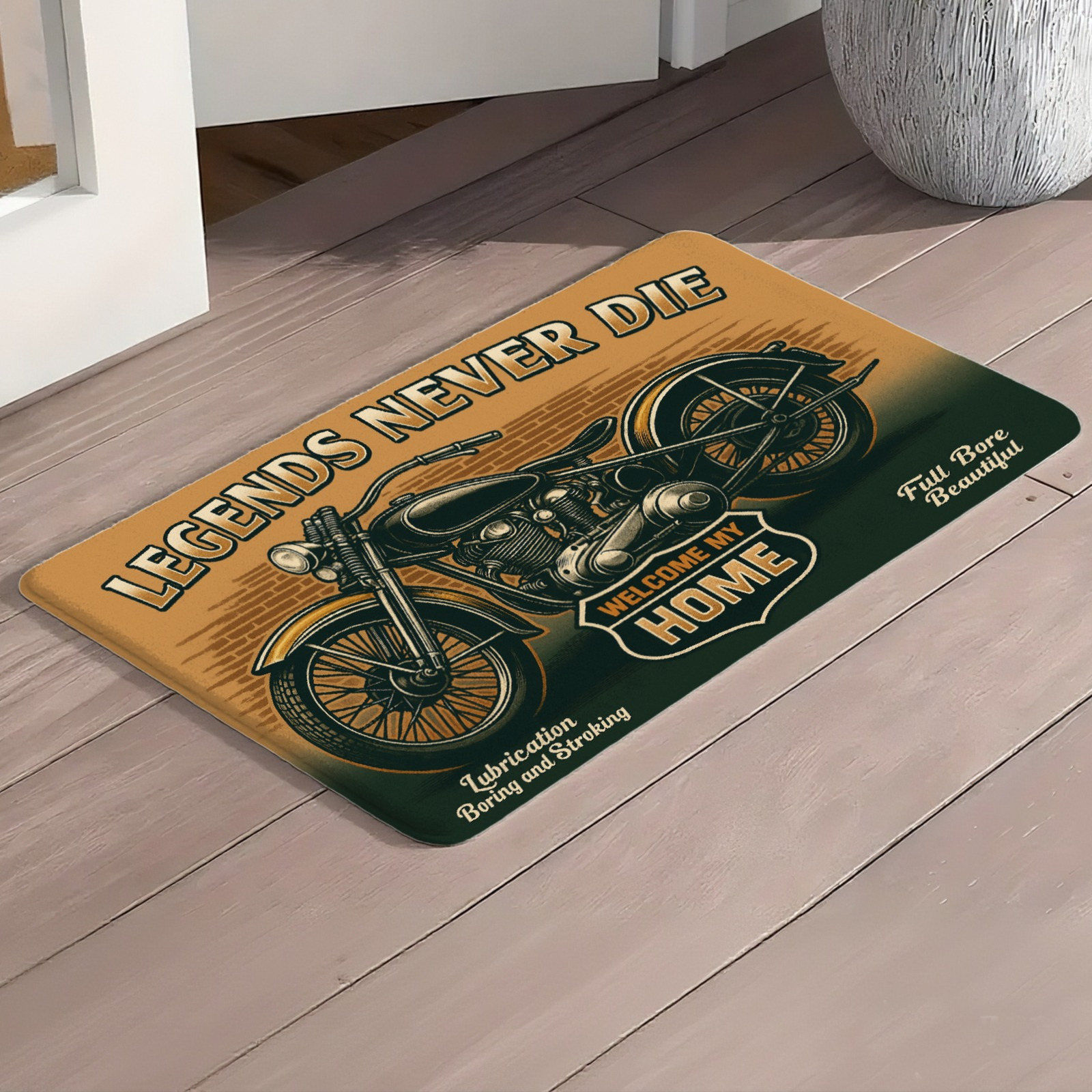 TEMU American retro distressed style diatomite floor mat, dirt-resistant entrance mat, bathroom absorbent foot mat, available for drop shipping