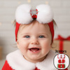 Europe and America Christmas festival Jewelry children Snowflake bow Scarf nylon No trace Hair hoop Baby ribbon