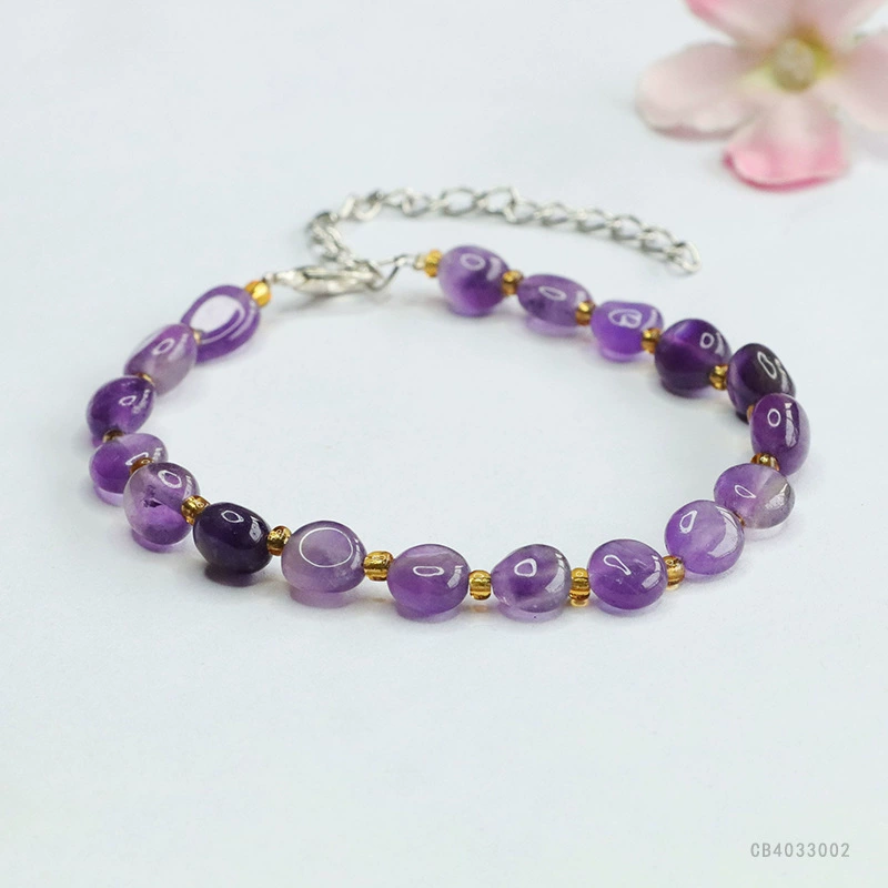 Натуральный аметист сопровождающая bracelet Jiuzilihuo браслет Caibao Factory оптом CB4033002