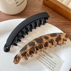 2025年新作レトロヒョウ柄バナナヘアピン、女性用、ハイエンドポニーテールツイスト縦クリップ、後頭部の髪のボリュームを強調