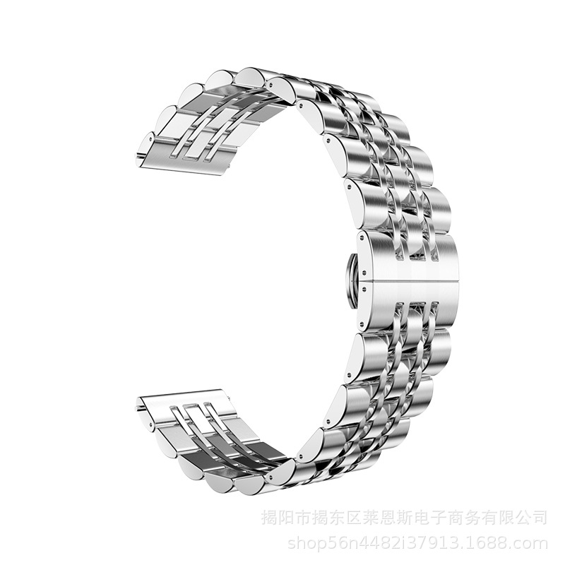 Adecuado para Samsung Galaxy watt4 Huawei GT3 reloj inteligente Correa siete cuentas de acero inoxidable metal Apple Correa