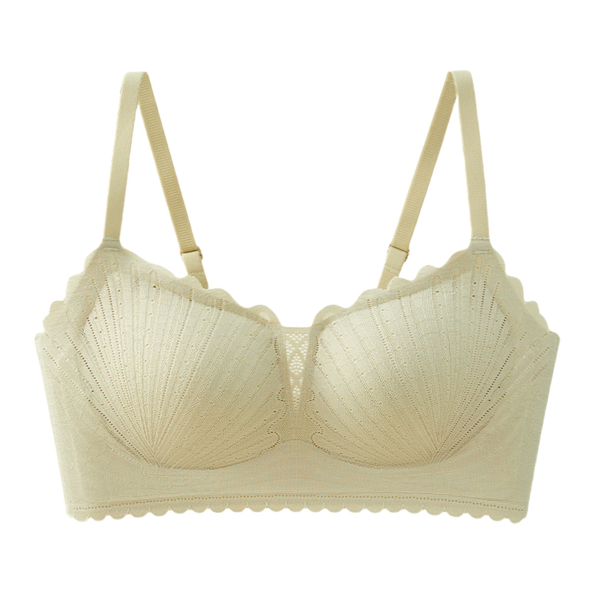 8901 # levantar y recoger los senos, ropa interior desnuda y sin costuras, pechos pequeños, frunciendo, sujetador de soporte suave anti-flacidez, mujeres