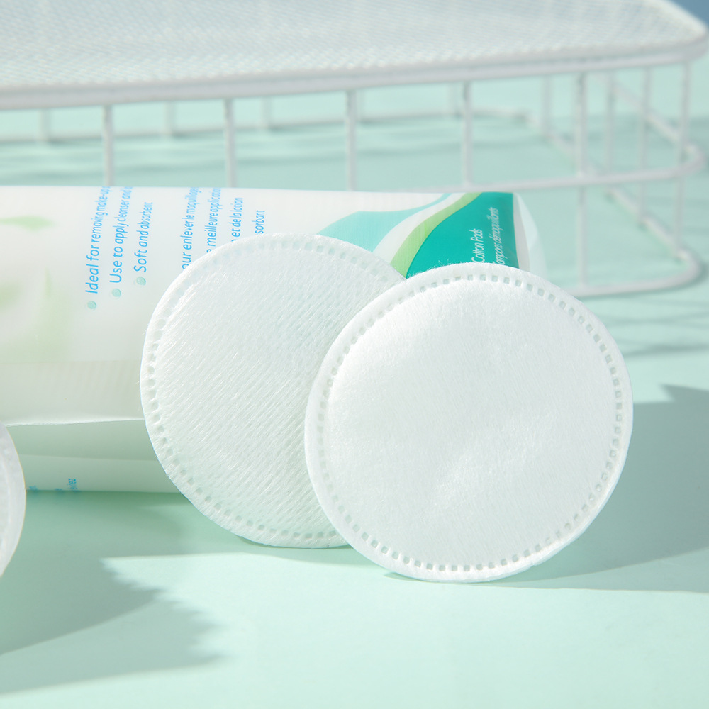 100 piezas de algodón no tejido de agujero de alfiler cerrado de bordes de algodón de limpieza de la piel