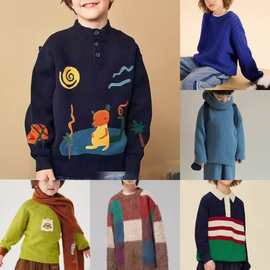 童装毛衣秋冬杂款韩版女童针织衫地摊儿童尾货批发婴童卡通图案