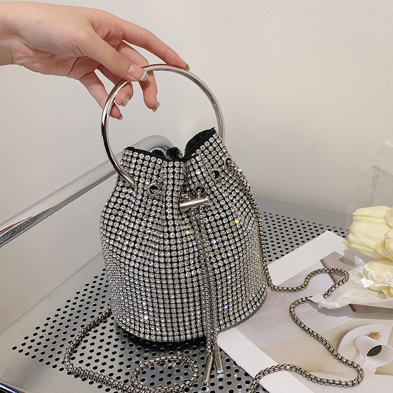 Rhinestone bucket bag voor dames, modieuze handtas en schoudertas_voghion.com