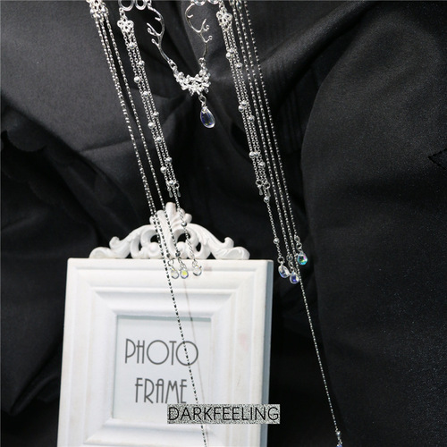 Immortal to the Heart Retro Handmade Water Drop Tassel Hairpin Face Curtain and forehead Decoration Brow Pendant Hanfu Ancient Style Hair Accessory