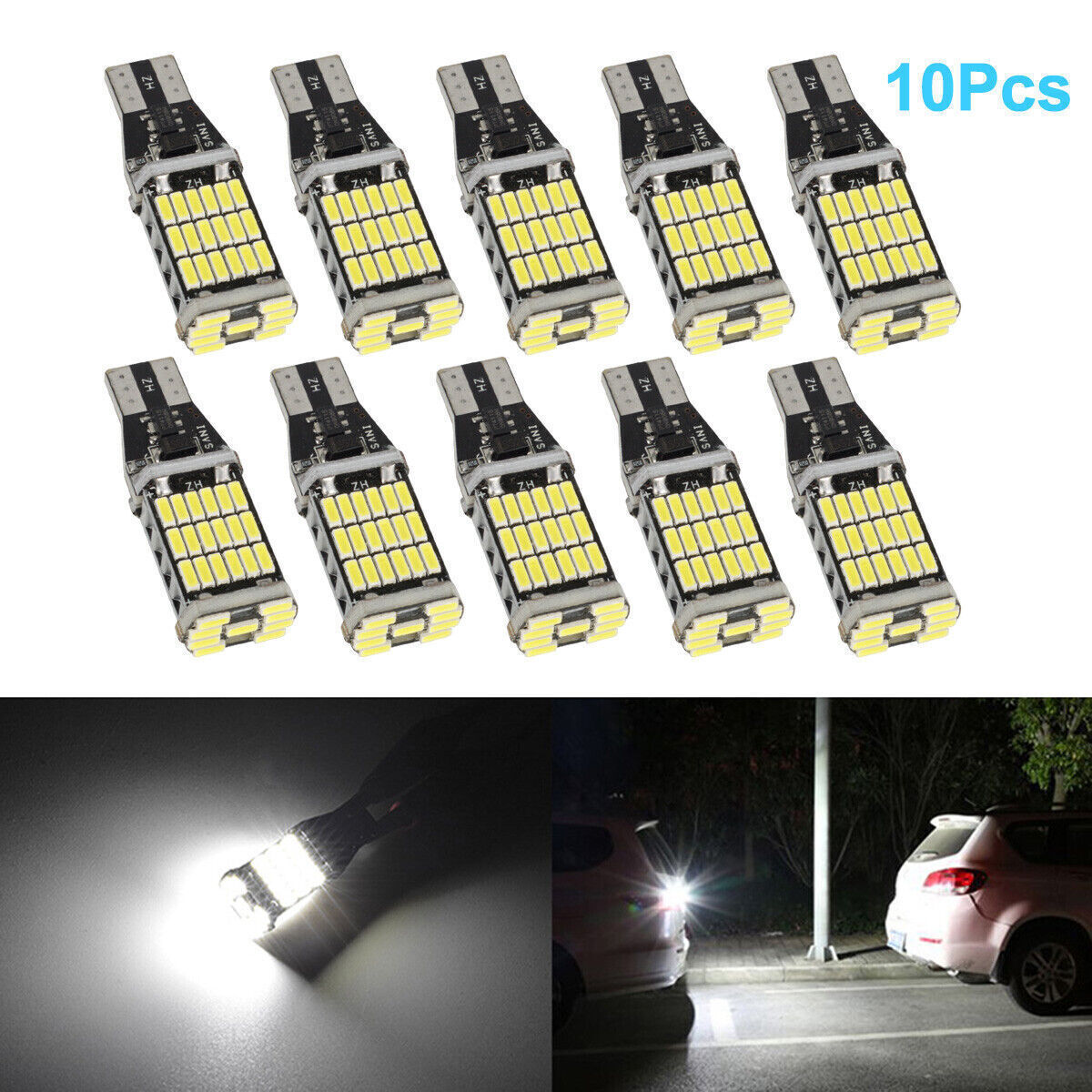 Decodificación de luces de marcha atrás de automóviles sin electrodos T15 4014 45smd45 luces de marcha atrás de alto nivel luces de dirección canbus