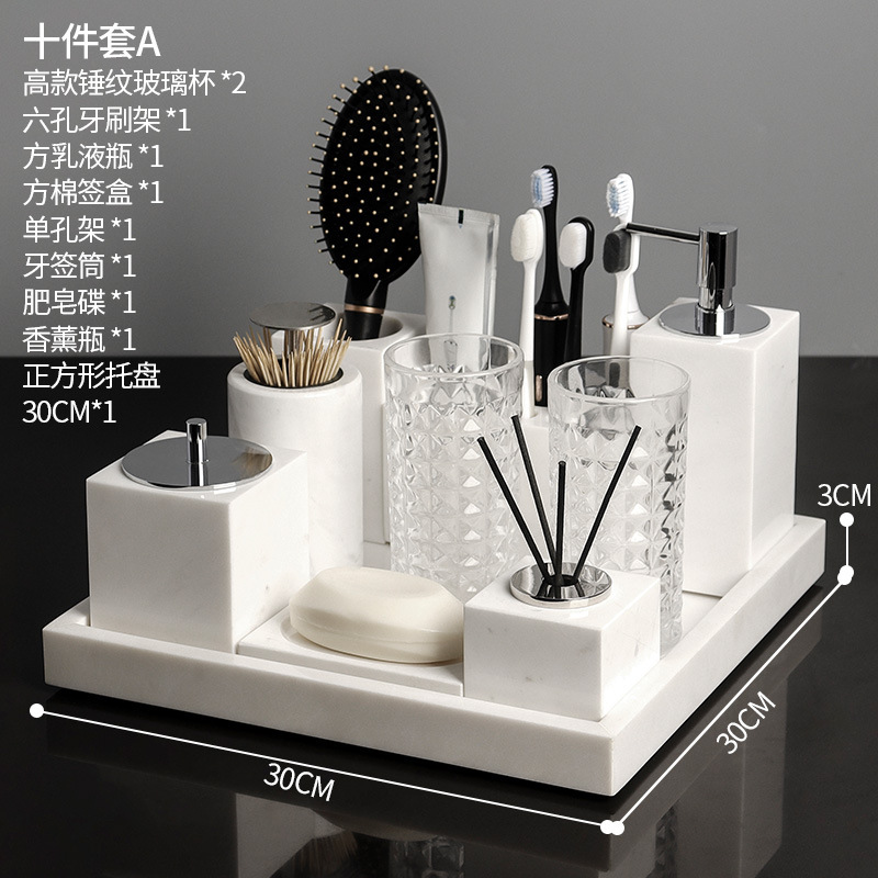 Juego de diez piezas azul marino jazz blanco A