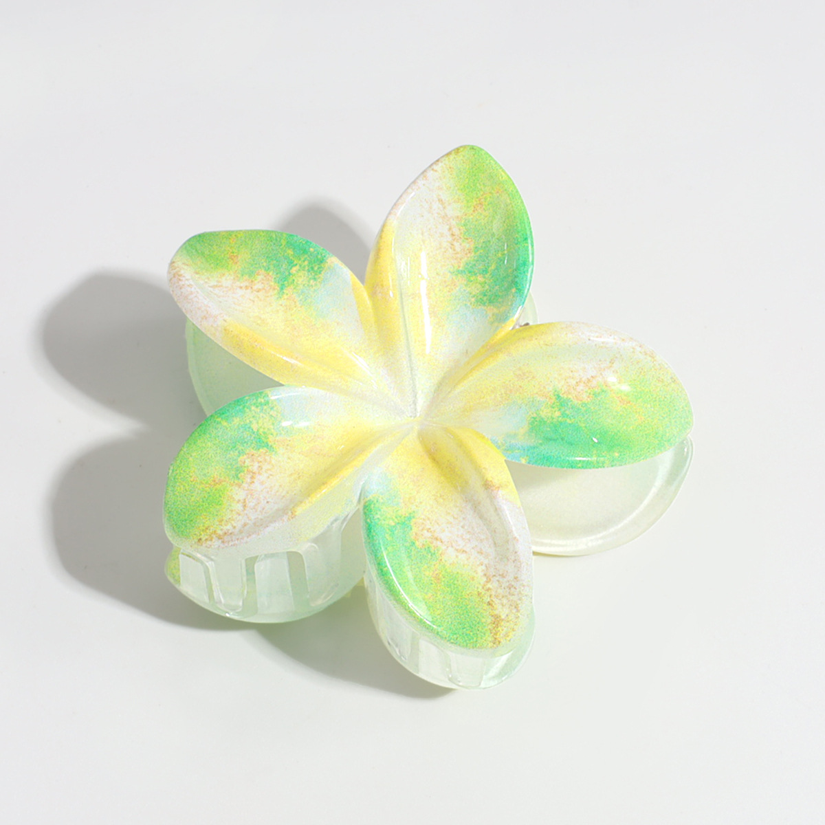 58g Weight Hair Claws Hair Accessories Type 1 Piece Quantity Daily Occasion Plastic Material Plumeria Pattern Women's Gender Sweet Style Sweet Women's Plumeria Plastic Hair Claws 6