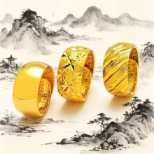 Խ��ɳ����������z��ָ �24K��ɫ��ʿ�M����������ָ�hӡ��