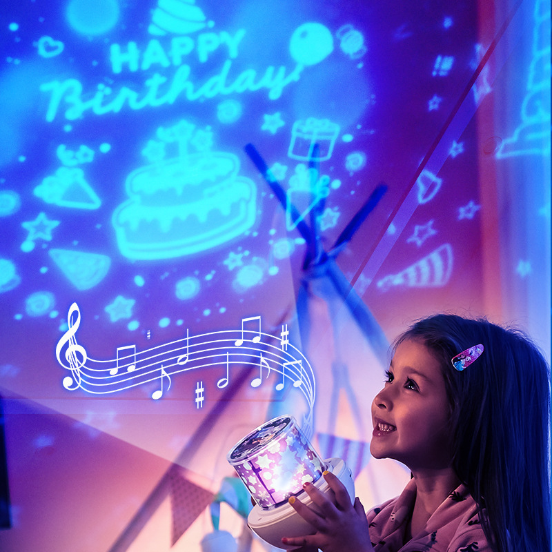 Lámpara de proyección de diamante mágico de color, universo de fantasía, luz de cielo estrellado, luz de noche LED giratoria inteligente, luz USB creativa