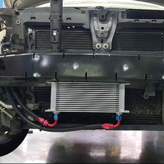 汽車改裝油冷通用支架340mm機油冷卻器安裝支架套件日式油冷固定