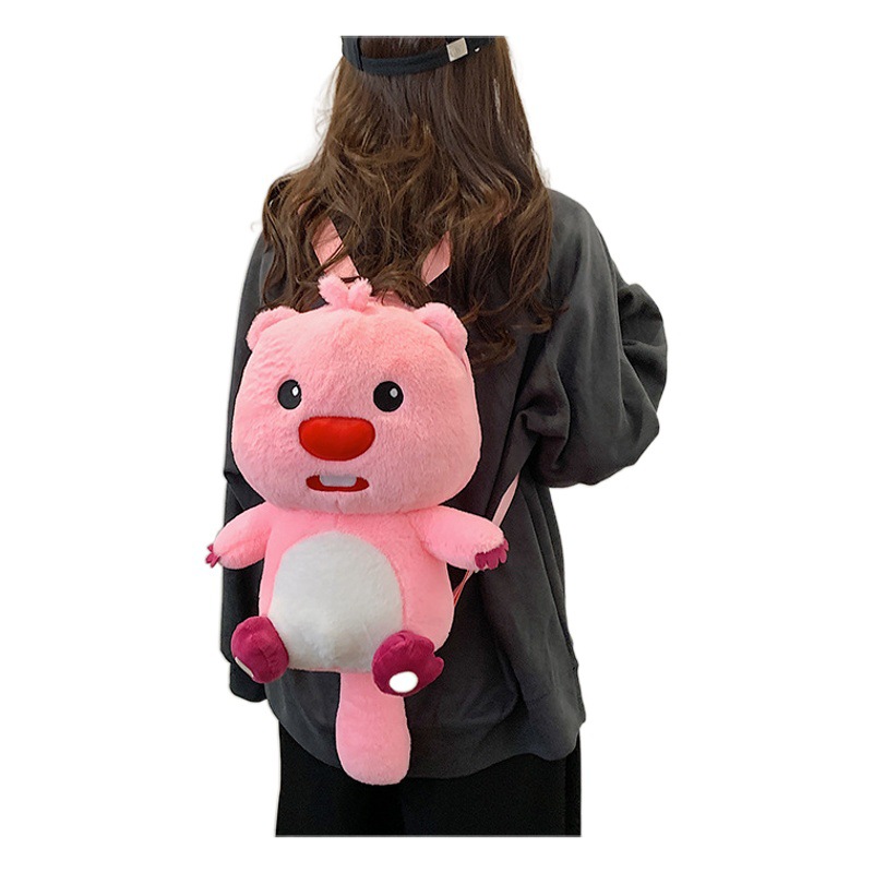 Ruby Beaver loopy muñeca de peluche mochila dibujos animados chica Linda coolomi hombro bolsa mensajero