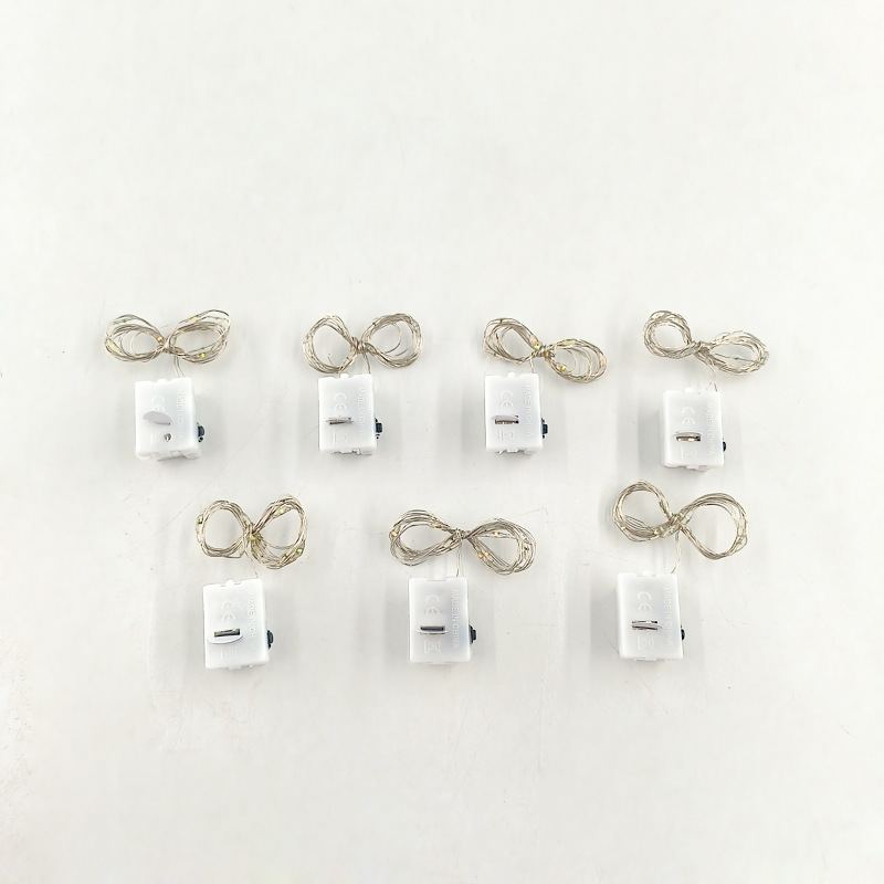 65000810 led铜线小白盒灯串-1米10灯 合照