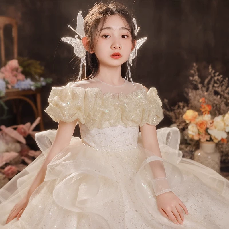 Детское платье для флористки? Похоже оригинал: "Children's flower girl dress, small princess costume, piano performance costume for elementary school students, Birthday gift" translate as: "Детское платье для цветовницы, маленький принцессный костюм, костюм для выступления на пианино для учащихся начальной школы, подарок на день рождения"
