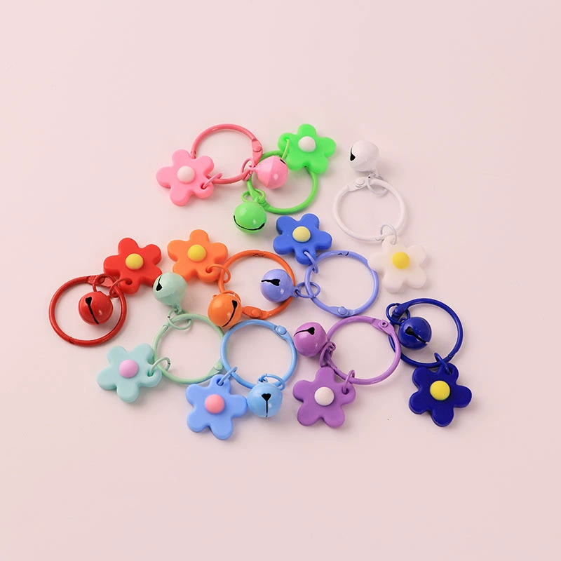 Keychain, pendant, small bell flower-shaped, accessory, flowered