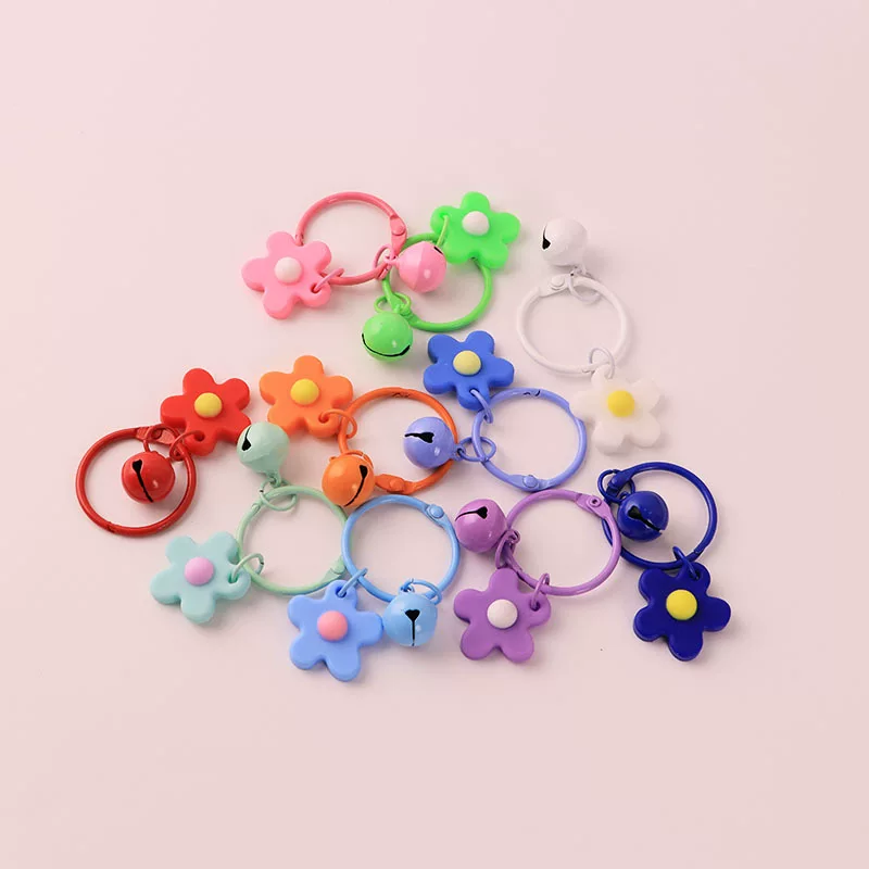 Keychain, pendant, small bell flower-shaped, accessory, flowered