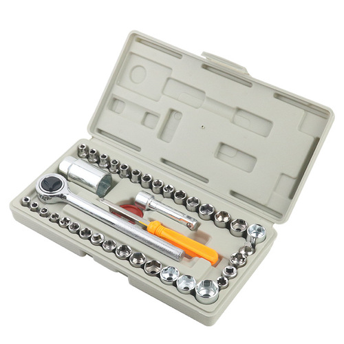 40-piece socket combination household 10mm Zhongfei fast ratchet wrench set auto repair socket hardware tool set
