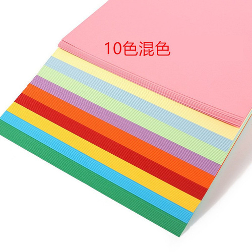 Factory direct sales square color origami A4 children's handmade colored paper primary school students' handmade special hard cardboard