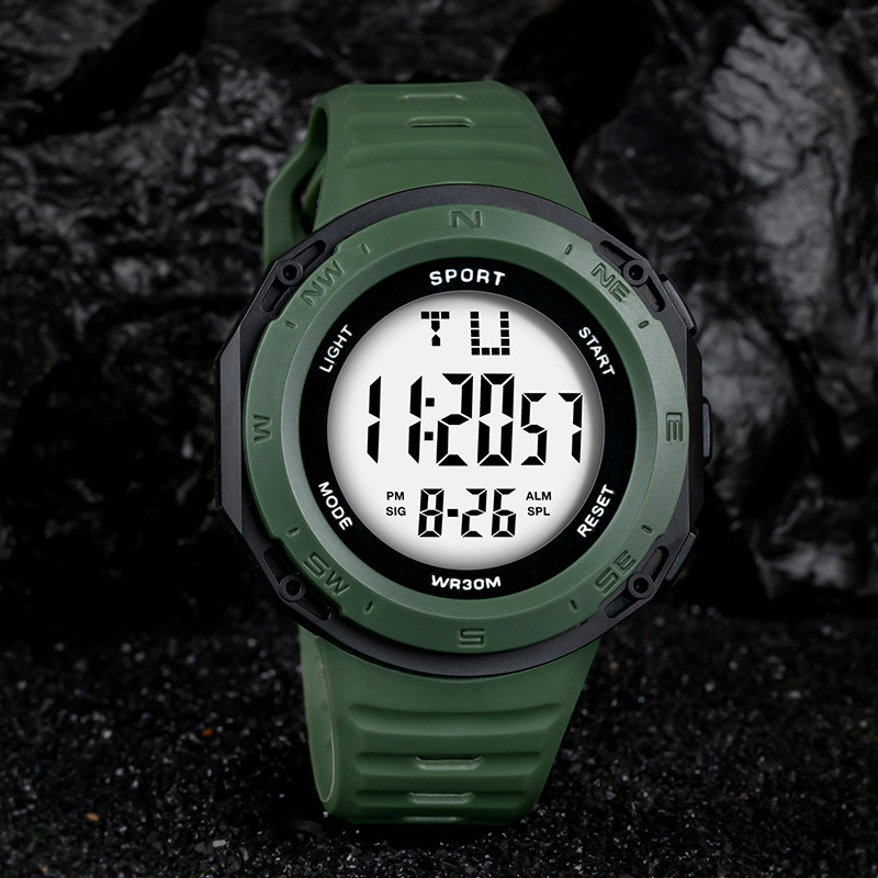 Deportes transfronterizos de moda al aire libre estudiantes de secundaria primaria y secundaria reloj electrónico de alarma de luz nocturna simple reloj electrónico