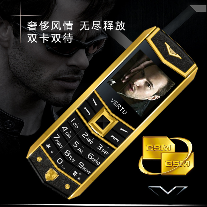 跨境手机威图VRETU A8迷你手机时尚商务个性金属超薄手机外文批发