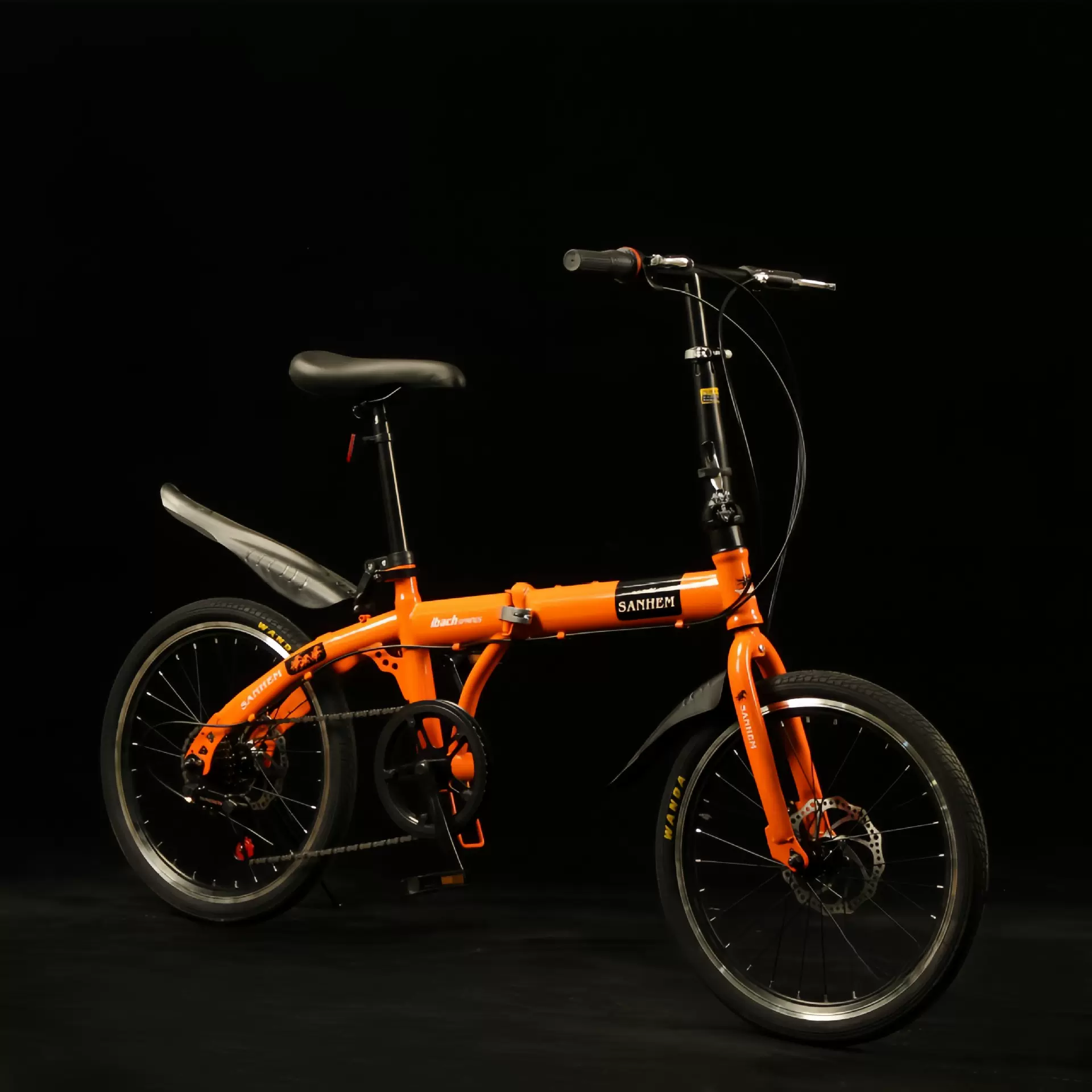 三河马单变速折叠碟刹男女学生通勤自行车16/20设计城市可折叠