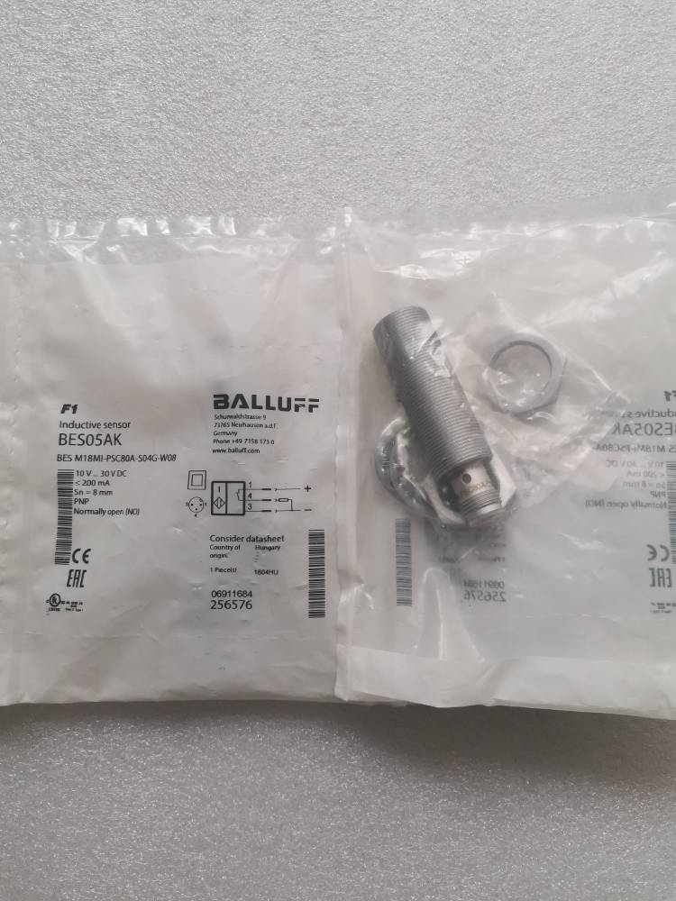 A027*全新原装BALLUFF巴鲁夫 BES0K BES M18MI-PSC80A-S04G-W0