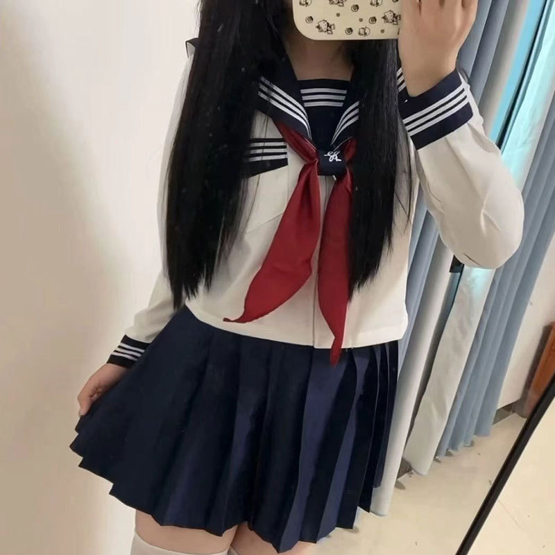 정통 세라복 JK 기본 오리지널 유니폼 대학 정장 일본식 3 권 기본 간사이 반팔 풀 세트