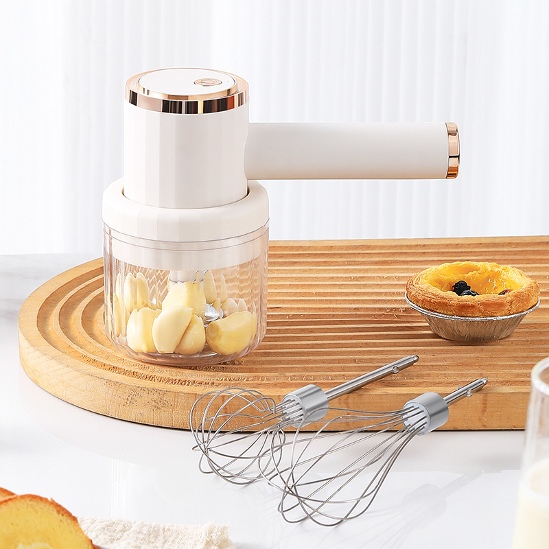 Cruzar la frontera de tres en uno de ajo eléctrico amoladora de ajo