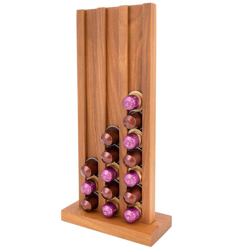 Wooden Coffee Capsule Storage Rack Vertical Coffee Capsule Display Rack Solid Wood Capsule Storage Box Vertical Storage Rack