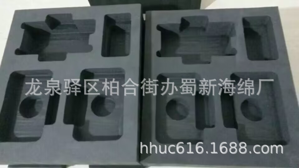黑色EVA雕刻成型包装泡沫/EVA异形雕刻包装泡棉制品/一体成型泡棉