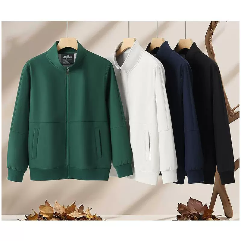 秋冬新款软壳休闲立领外套广告衫工衣定制印LOGO男女纯色加厚夹克