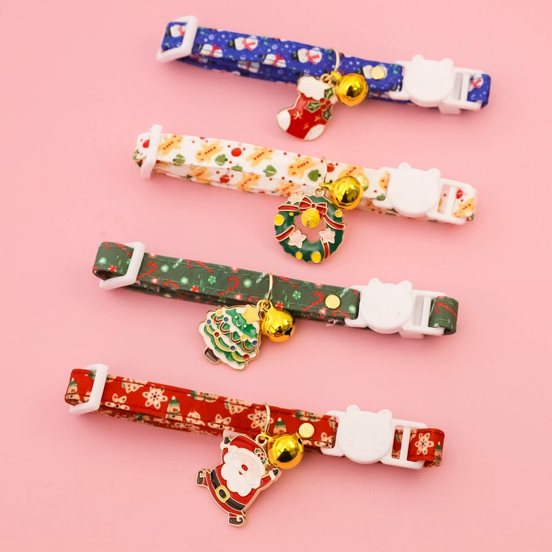 Ошейник для домашних животных Рождественский праздник украшение собаки милый подвеска колокольчик подвеска кошачье ожерелье предохранительная пряжка