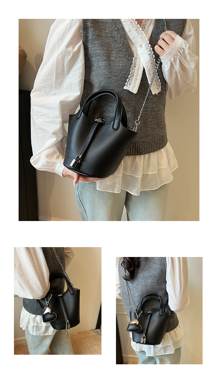 Borsa hobo a secchiello effetto litchi donna borsa a spalla_voghion.com