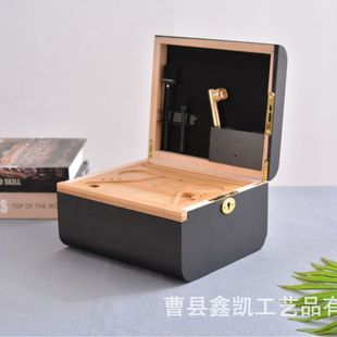 Bamboo Multi-use Square Storage Box with Removable Tray Wooden Storage Box Portable Solid Wood Storage Box