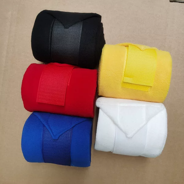 Cross-border horse leggings horse leggings thickened polar fleece horse leggings bandage red blue black yellow white a pack of four rolls