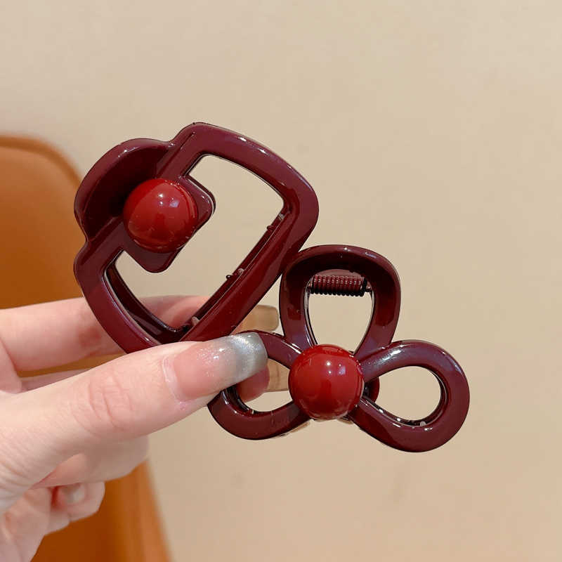 Anchor Clip de cabello de arco de sangrana para niñas otoño y invierno nuevo clip de agarre para mujeres en la parte posterior de la cabeza de cabello de tiburón clip de cabello medio