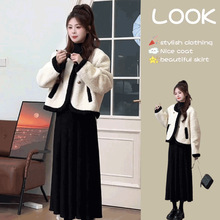 2024深秋初冬新款时尚气质毛绒外套女装小个子时髦休闲保暖短上衣