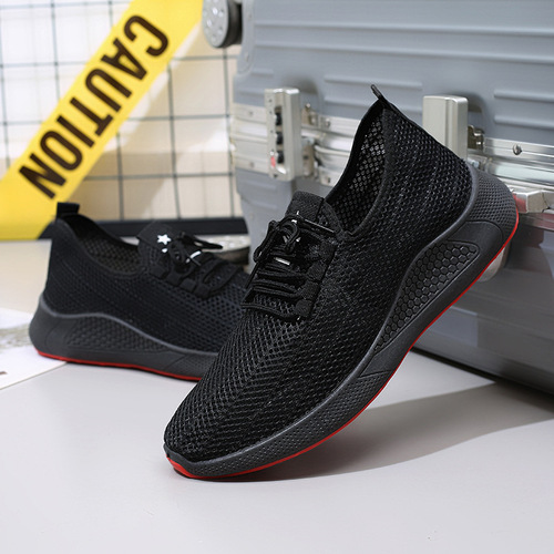 Cross-border Men's Casual Feiwei  Spring and Summer New Men's Shoes Mesh Shoes Trendy Running Shoes Soft Sole Sports Shoes