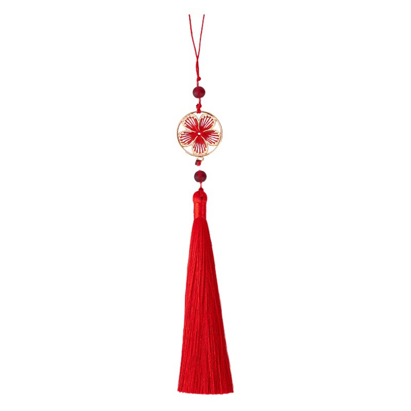 Colgante de borla floral de 14 cm de largo, borla de estilo chino, decoración de pecho para trajes antiguos, venta al por mayor del fabricante