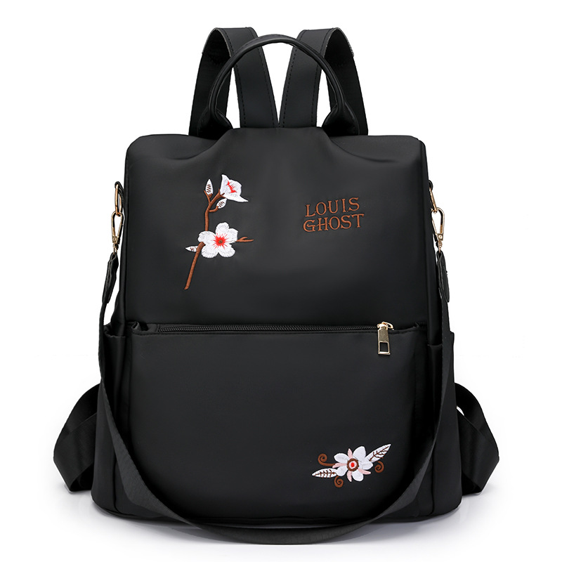 Comercio exterior nuevos productos venta caliente señoras mochila antirrobo moda estilo étnico bordado de doble uso mochila de un solo hombro al por mayor