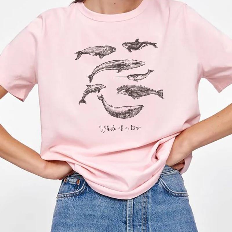 Whale of a Time Print Top Tee Summer Soft Unisex Vegan Dolph